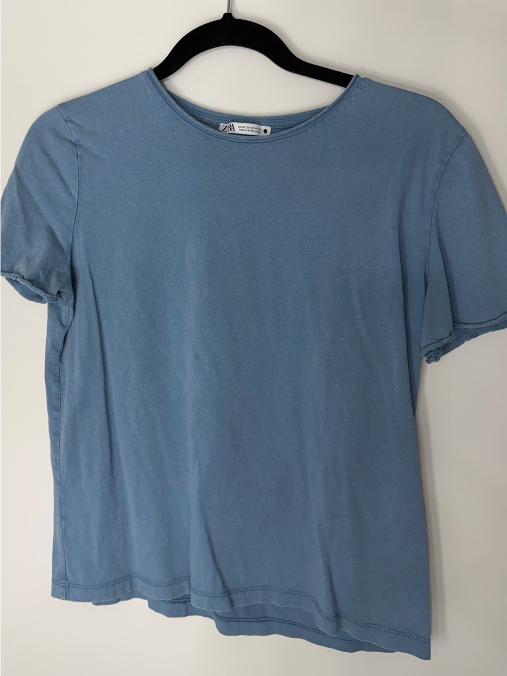 Zara Sky Blue Crewneck T-Shirt